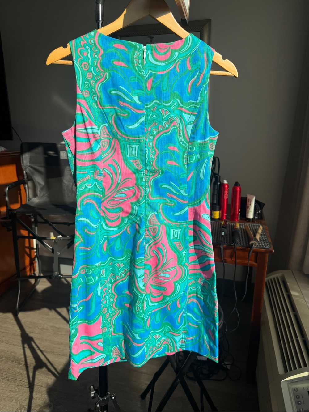 Lilly Pulitzer Teal, Pink & Aqua Beaded Sleeveless Shift Dress - Picture 2 of 4